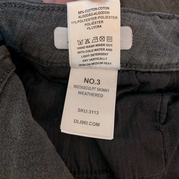 DL1961 x JA Instasculpt Skinny Jeans Size 28 - Distressed with Raw Hem in Gray - Picture 14 of 14